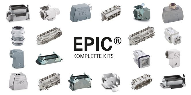 Komplette EPIC® KIT med alle deler du trenger til industrikontakter Komplette EPIC® KIT med alle deler du trenger til industrikontakter