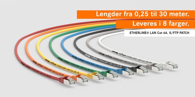 Patchkabler med smal tilkobling i høy kvalitet fra LAPP Norway Patchkabler med smal tilkobling i høy kvalitet fra LAPP Norway